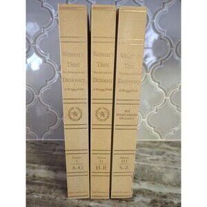 1976 Webster's Third New International Dictionary Unabridged 7 Language 3 Vo Set